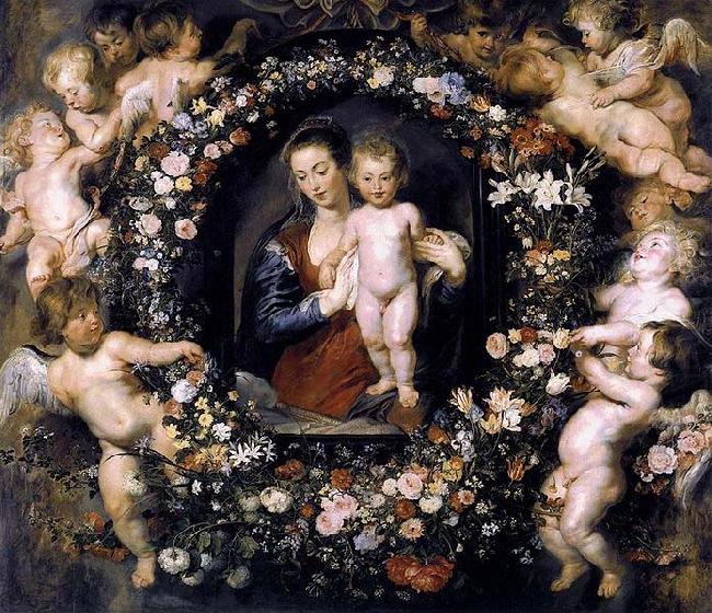 Peter Paul Rubens Madonna on Floral Wreath china oil painting image